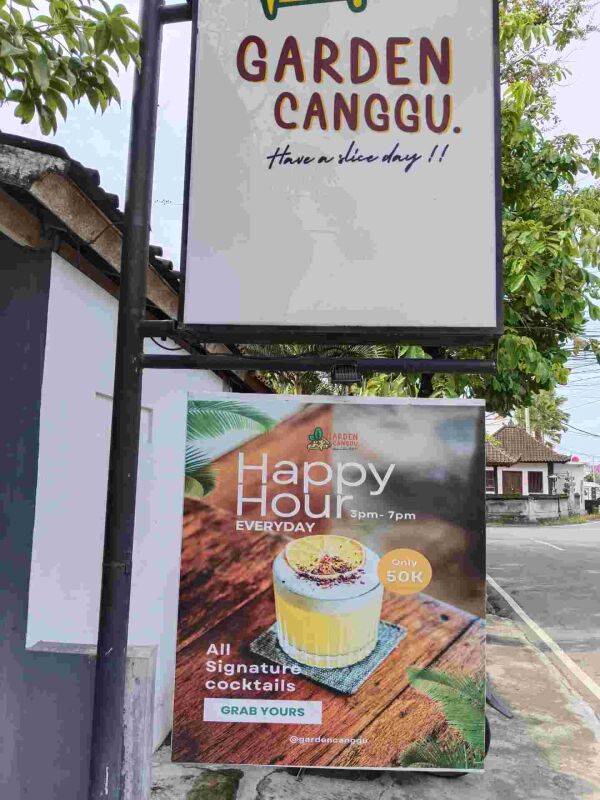 Garden Canggu by Pizza House : Happy hour all signature cocktails 50k